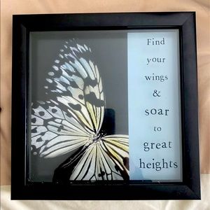 8x8 butterfly quote picture frame